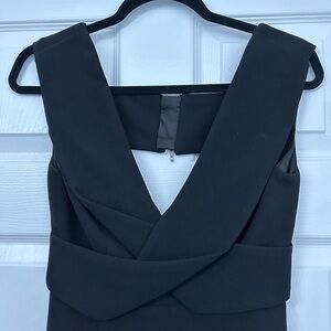 Twist front black dress